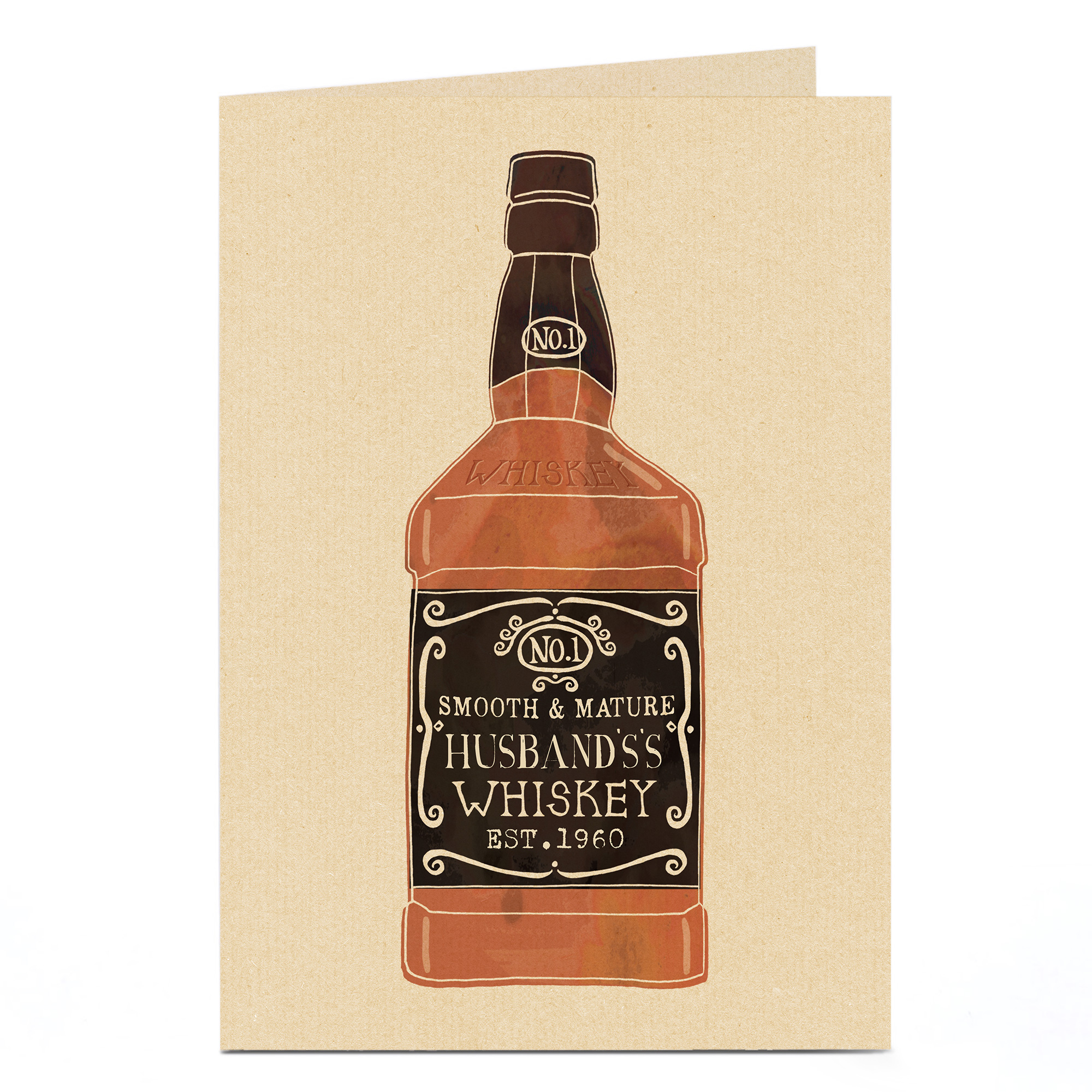 Personalised Card - Mature Whiskey Husband