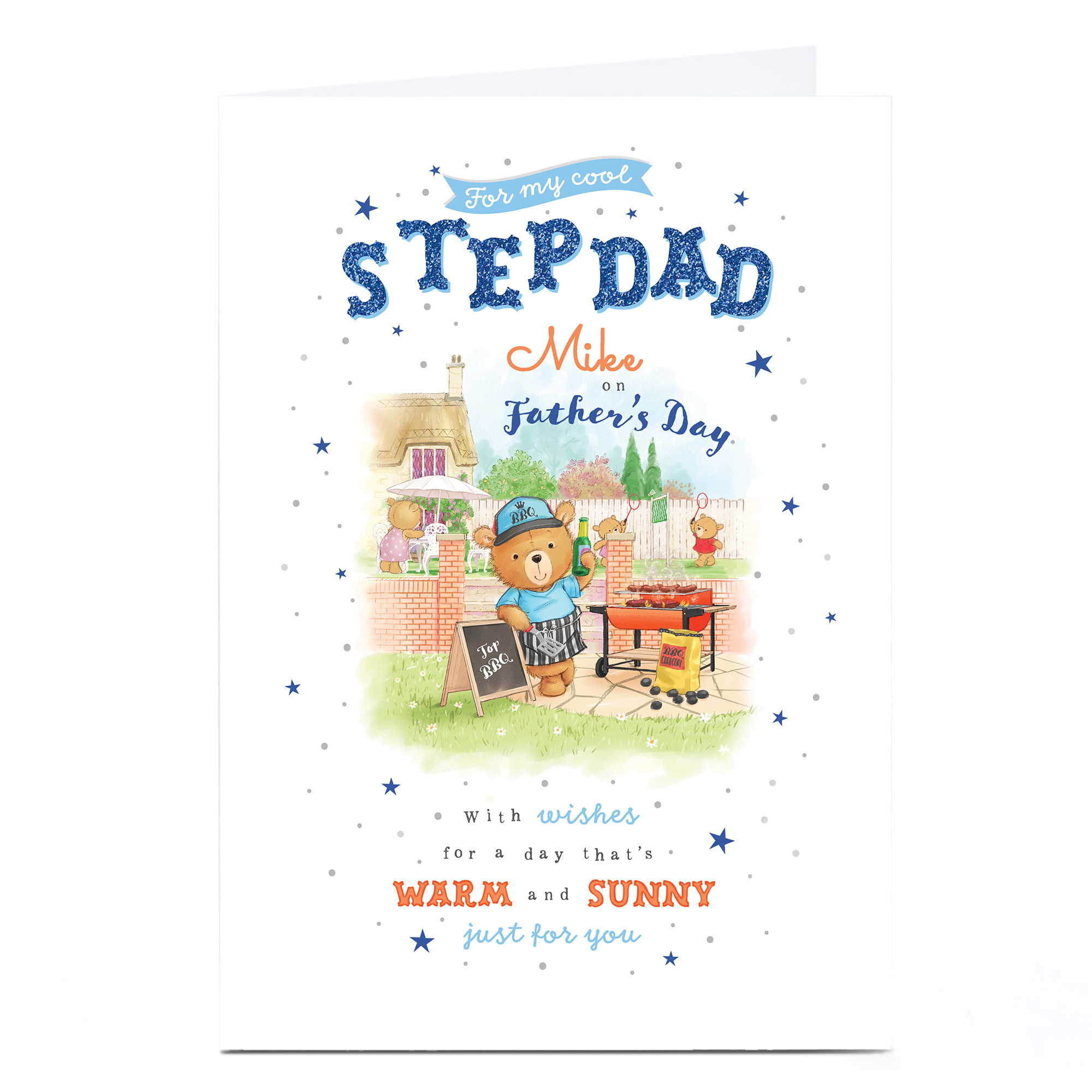 Personalised Father's Day Card - Cool Stepdad