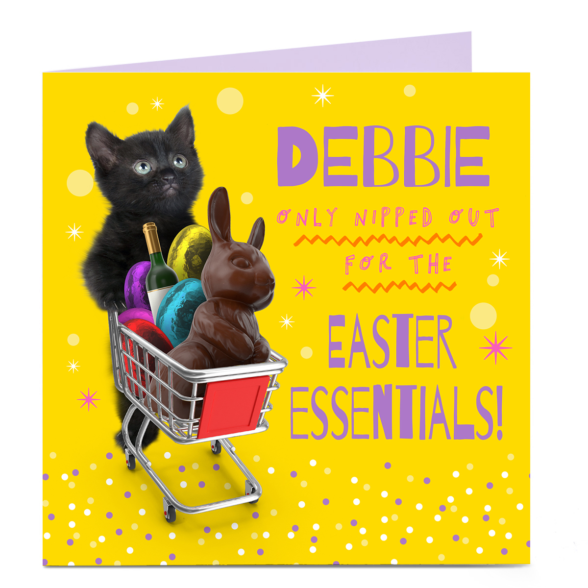 Personalised Easter Card - Easter Essentials, Kitten