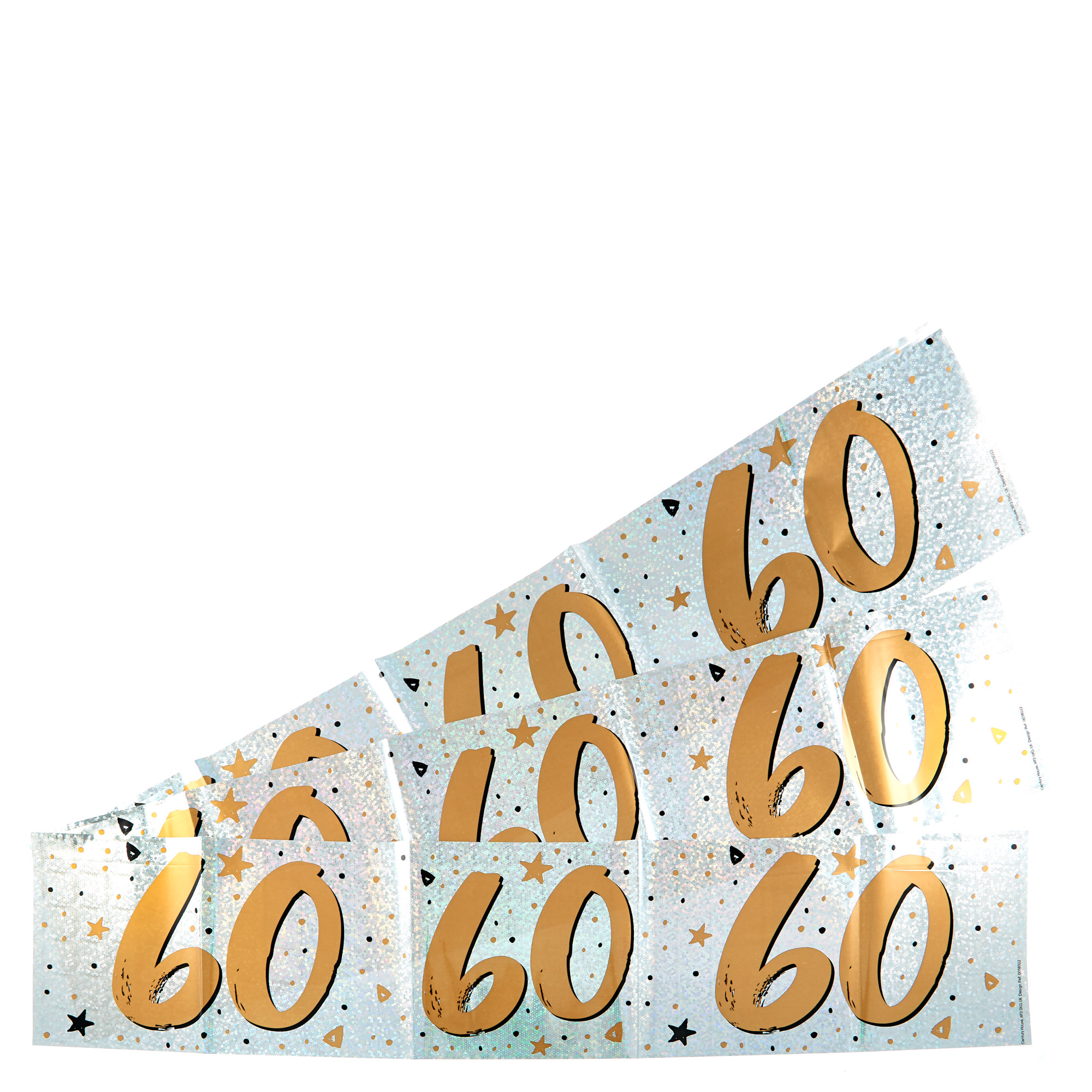 Holographic 60th Birthday Party Banners - Pack Of 3