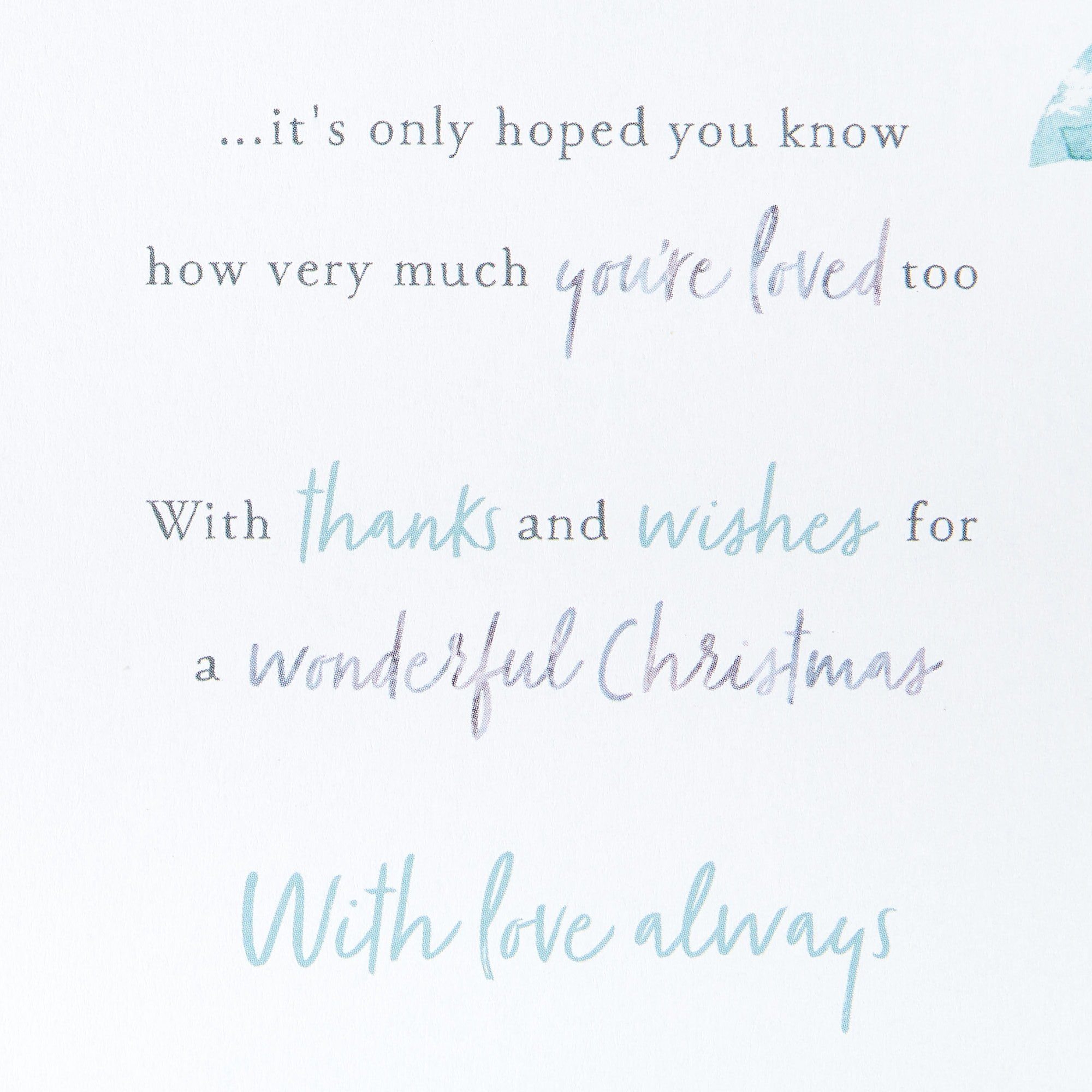 Christmas Card - Wonderful Nan, Traditional Verse
