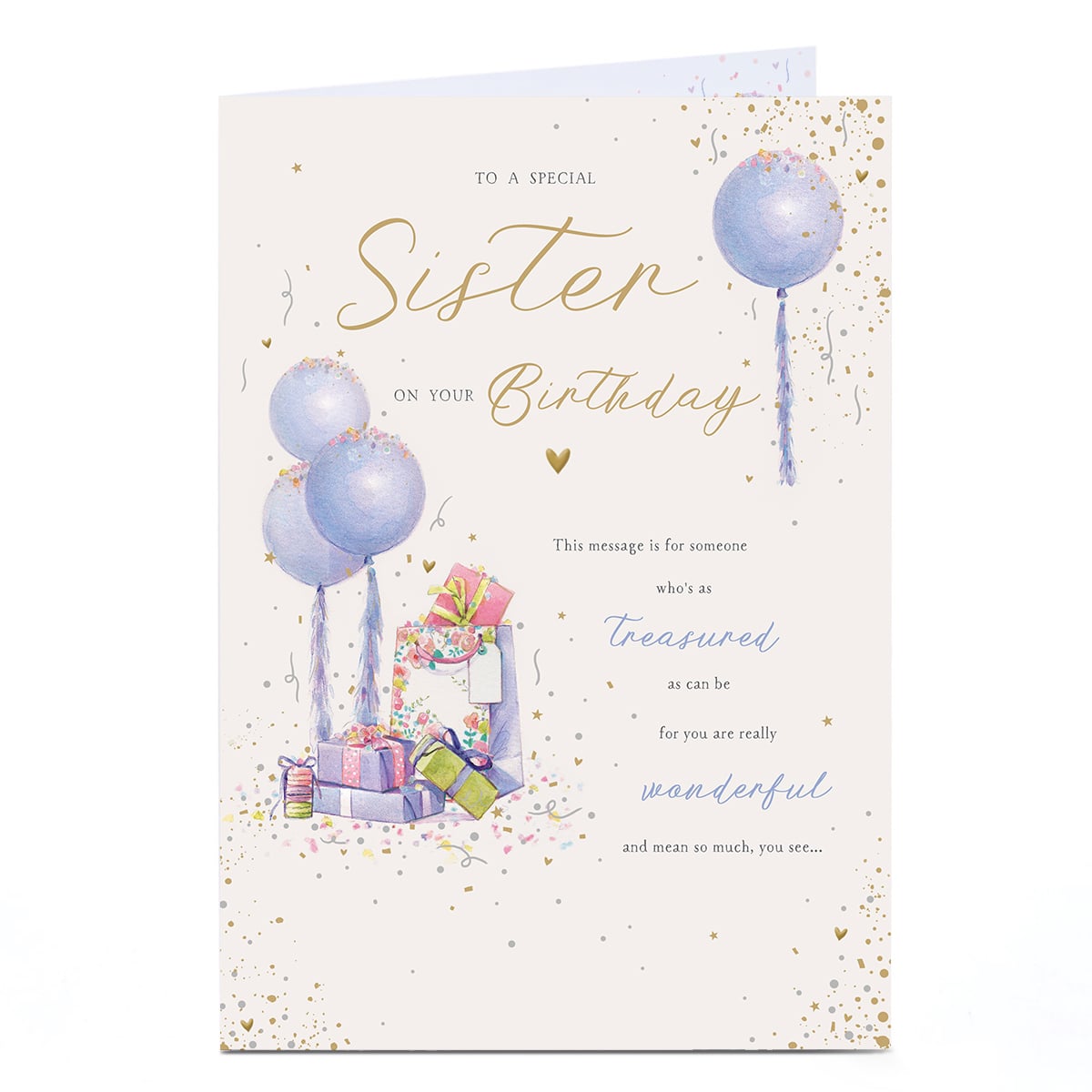 Birthday Card - Treasured As Can Be, Sister