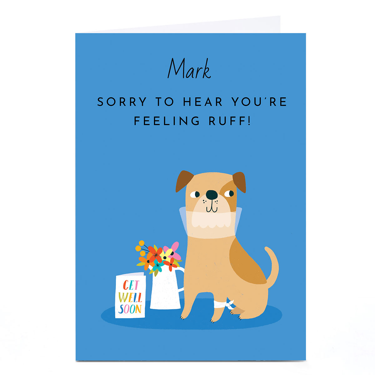 Personalised Lemon & Sugar Get Well Soon Card - Feeling Ruff