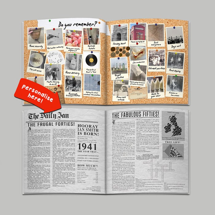 Personalised Book - Memory Lane 85th Birthday