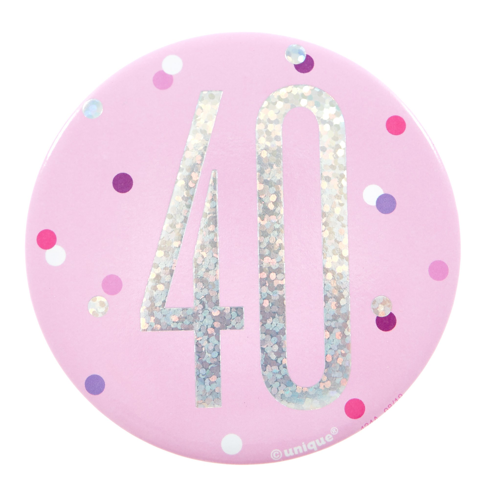 Pink 40th Birthday Party Accessories - 6 Pieces 