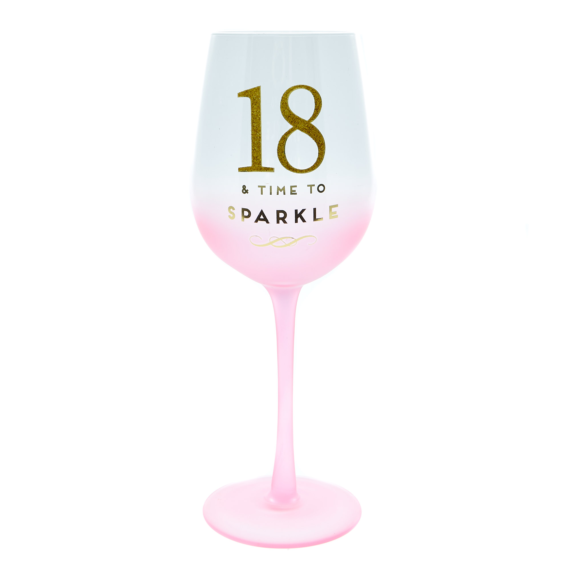18th Birthday Wine Glass - Time To Sparkle 