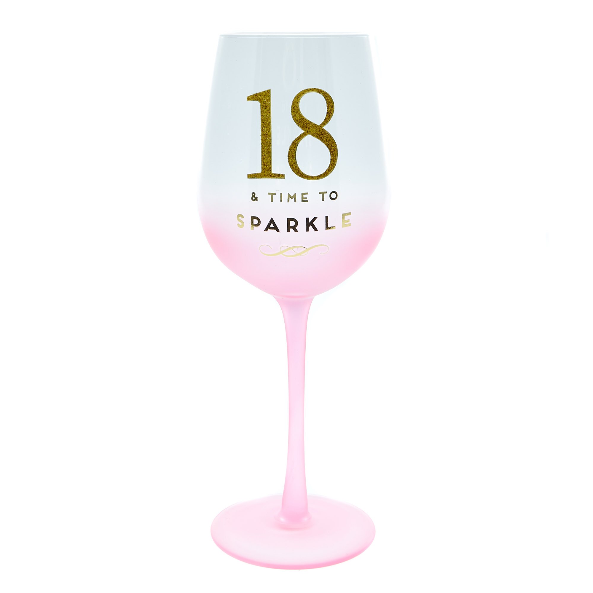 18th Birthday Wine Glass - Time To Sparkle 