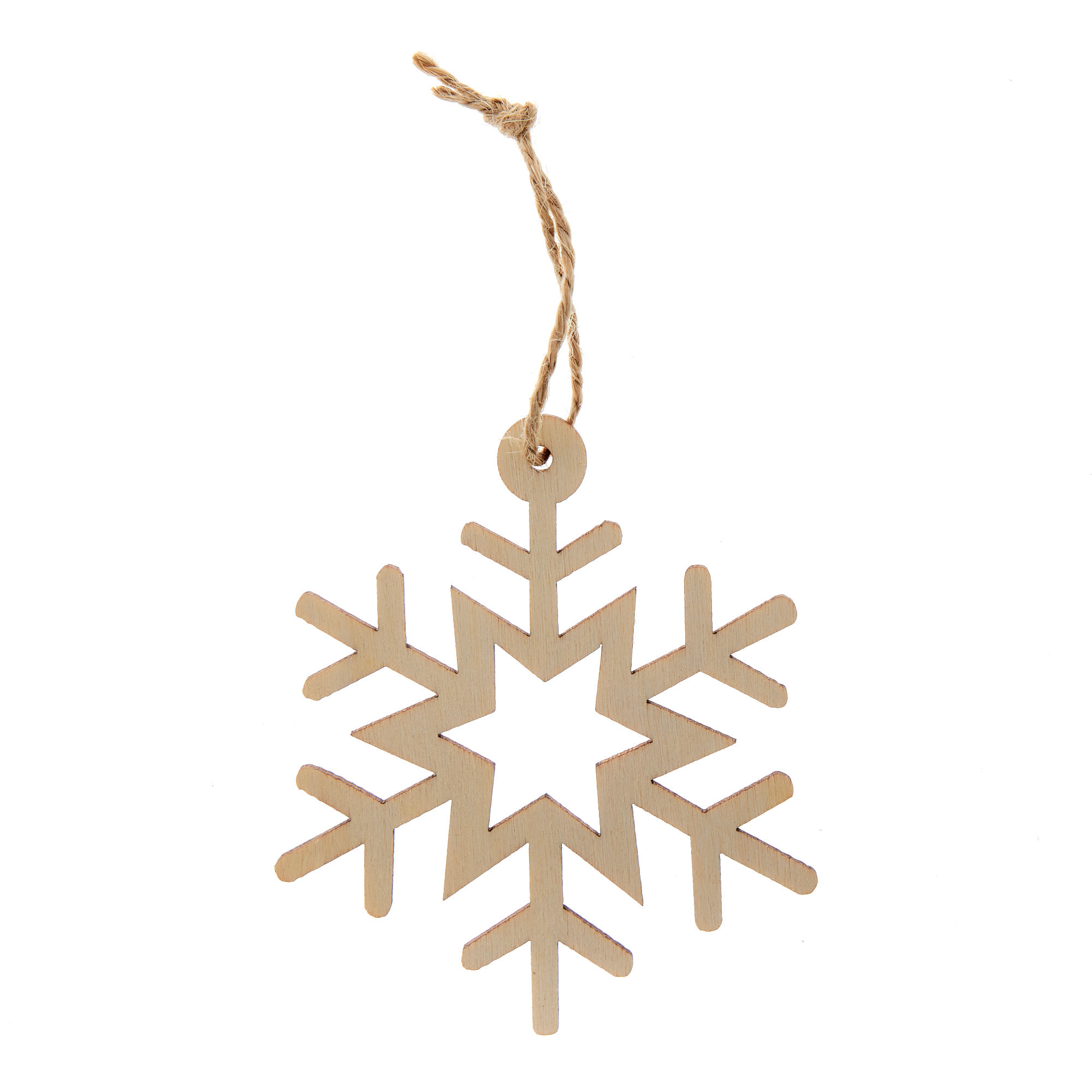 Wooden Snowflake Gift Toppers - Pack of 6
