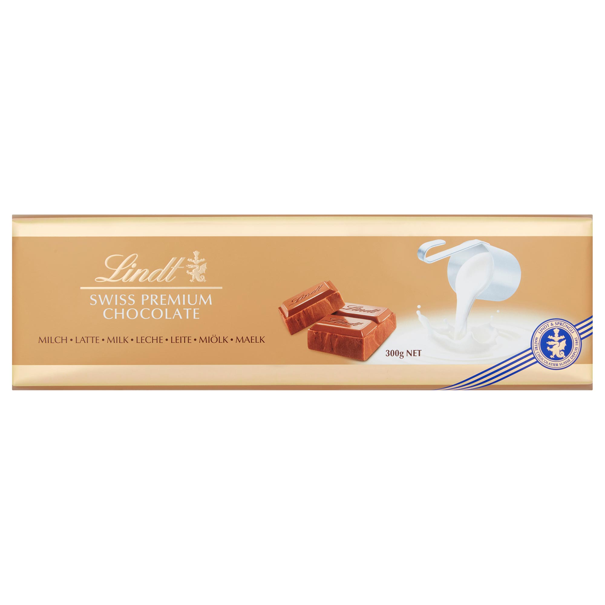 Lindt Gold Swiss Premium Milk Chocolate Bar 300g
