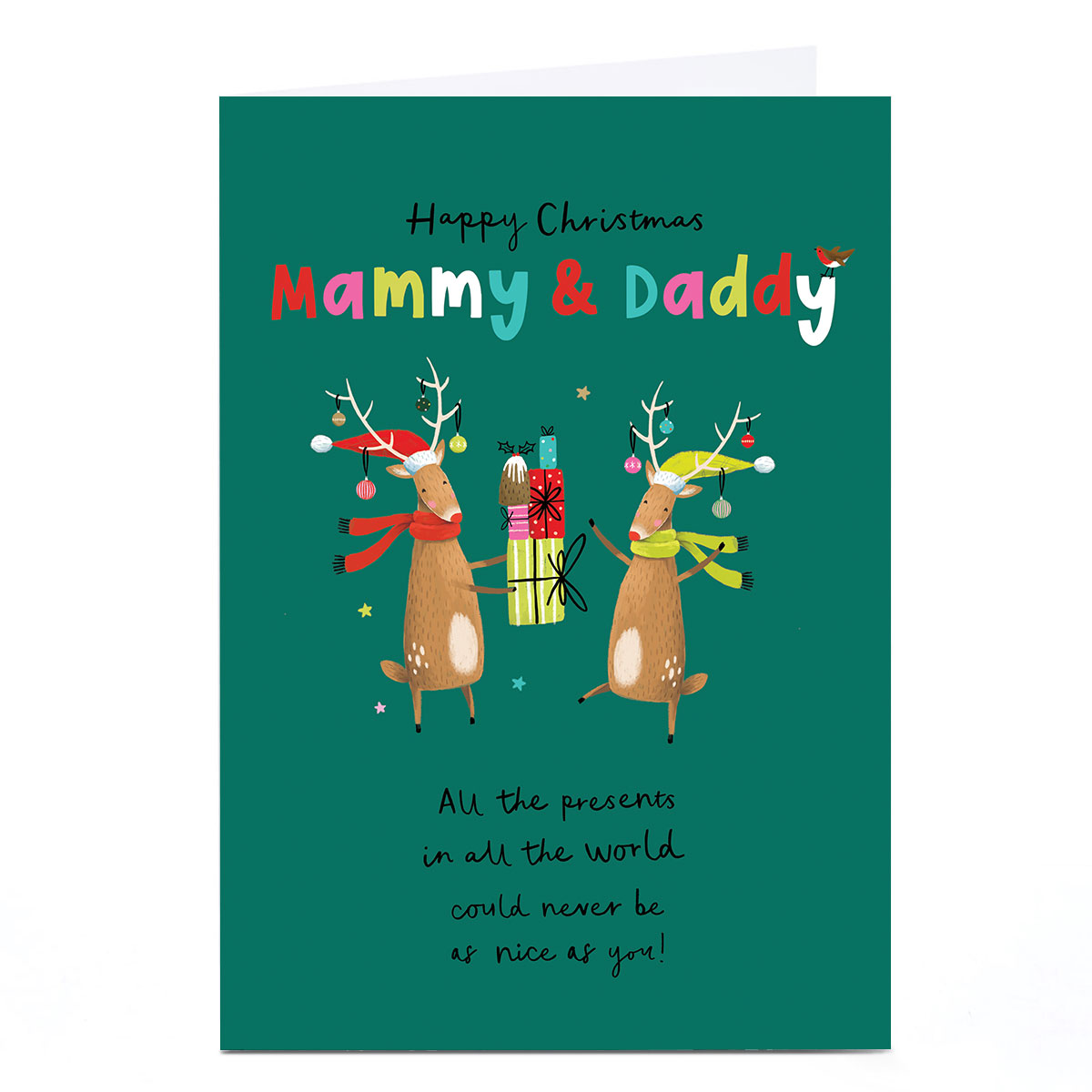 Christmas Card - Happy Christmas Mammy & Daddy