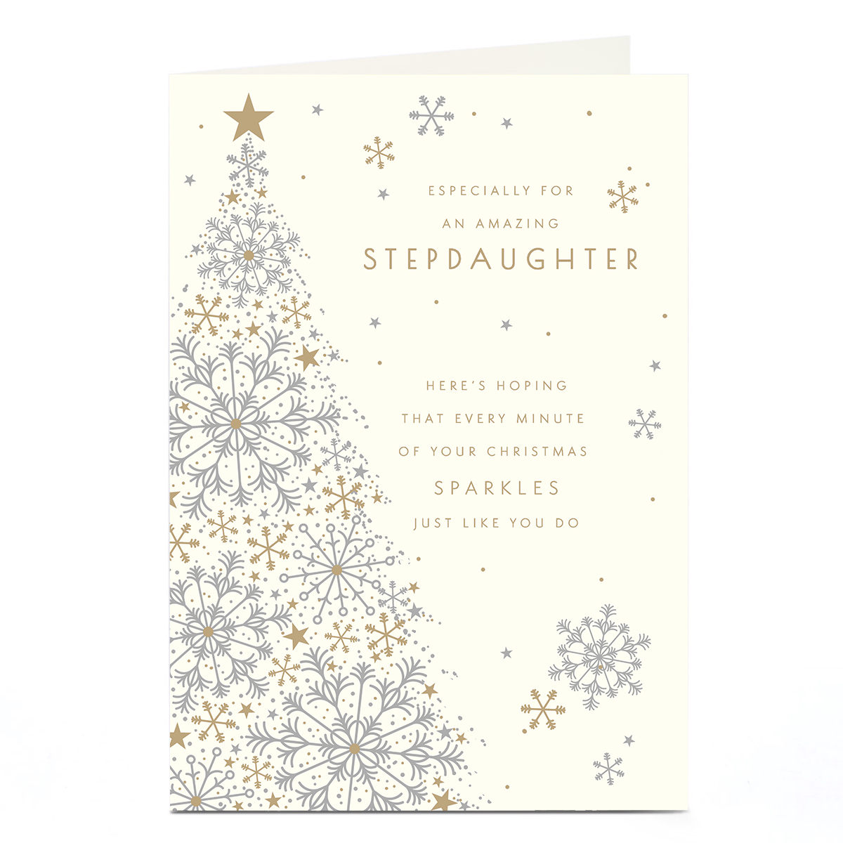 Christmas Card - Sparkles Like You Do, Stepdaughter