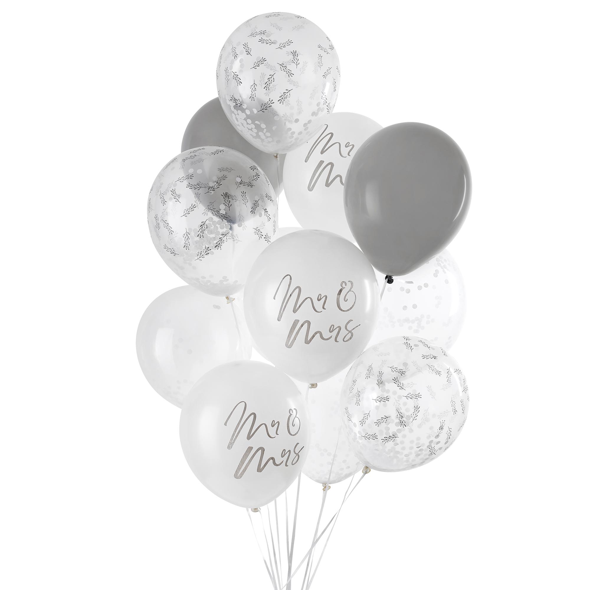 Mr & Mrs 12-Inch Latex Balloons - Pack of 12
