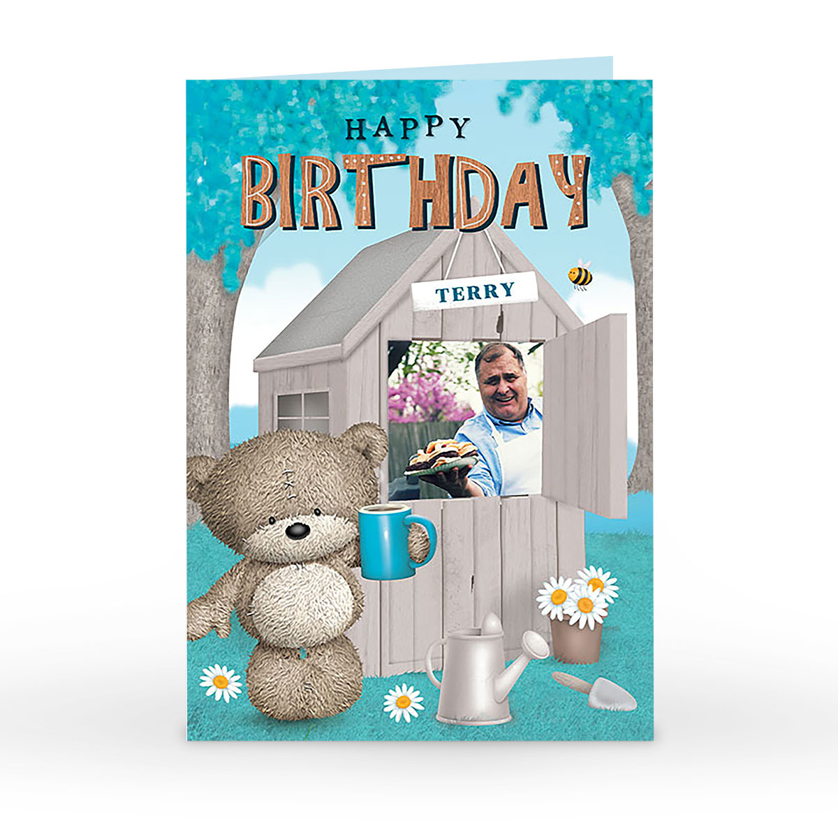 Photo Hugs Birthday Card - Garden Shed