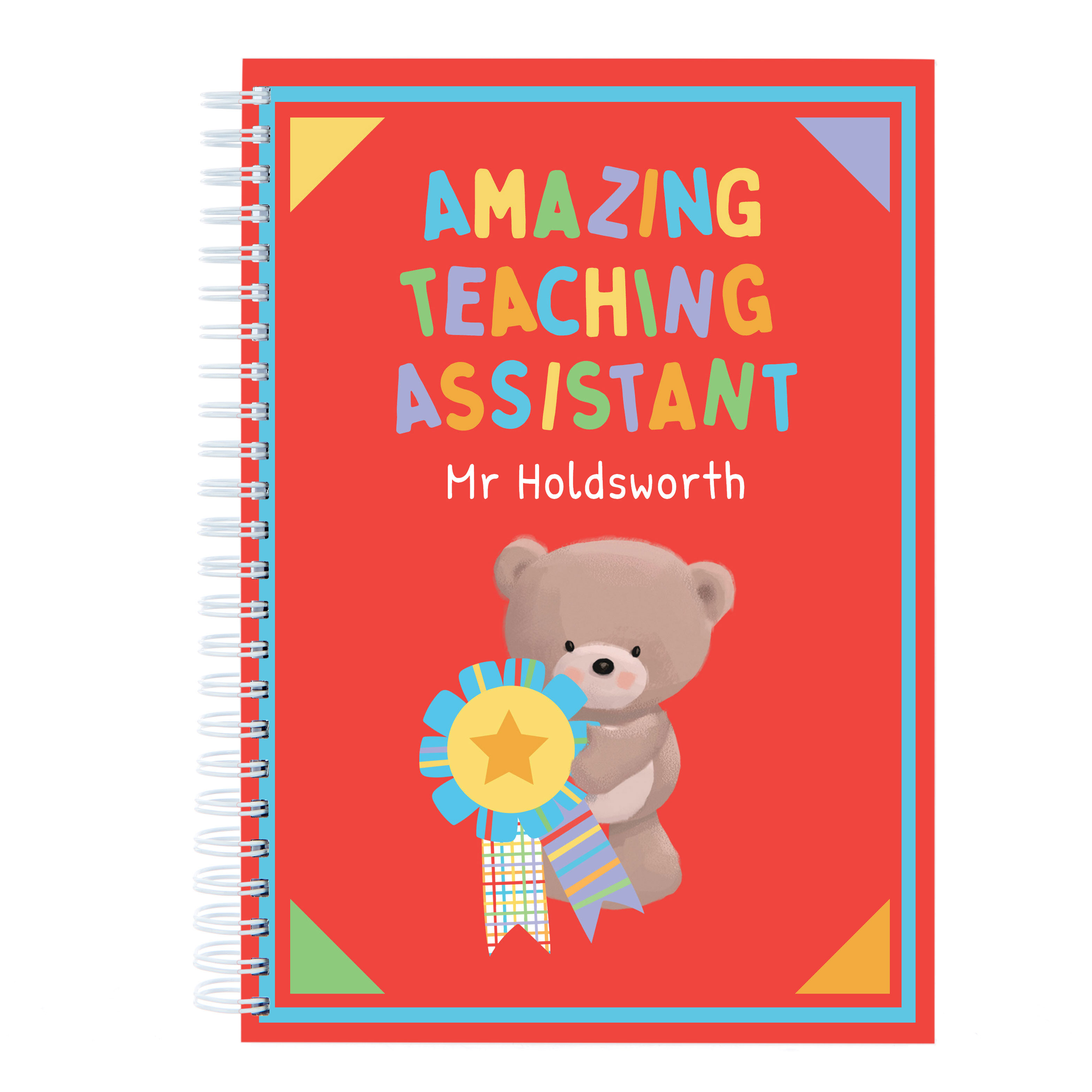 Personalised Hugs Thank You Teacher Notebook - Amazing Teaching Assistant