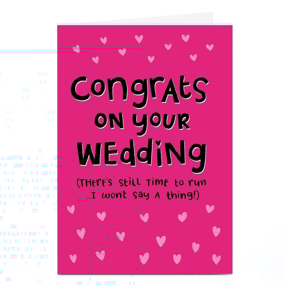 Personalised Blue Kiwi Wedding Card - Congrats 
