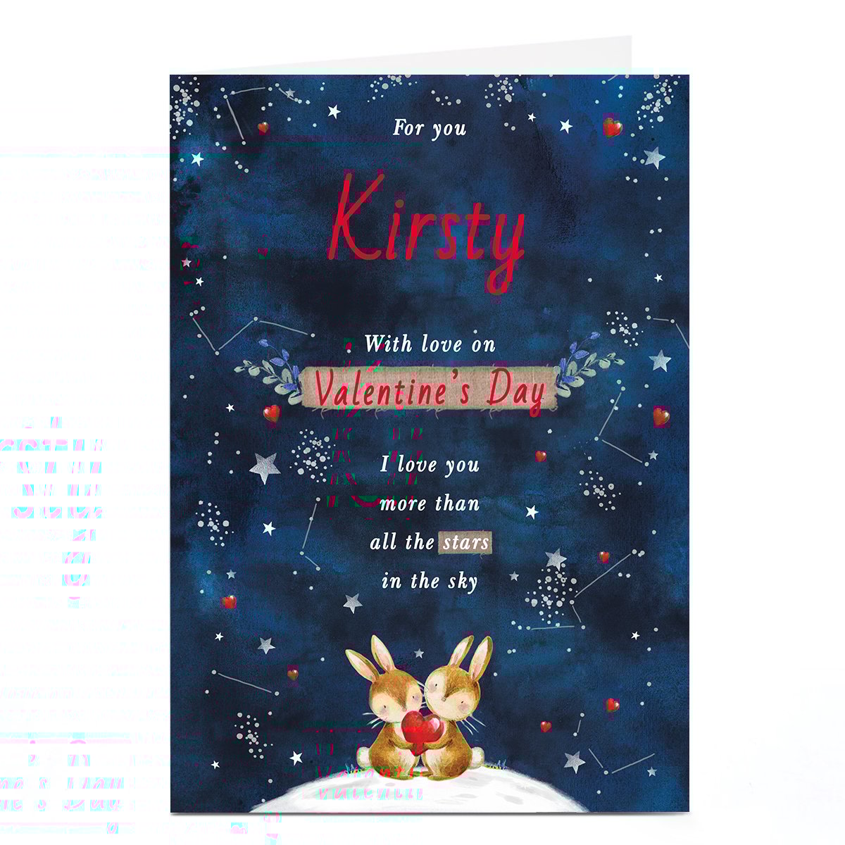 Personalised Valentine's Day Card - All The Stars
