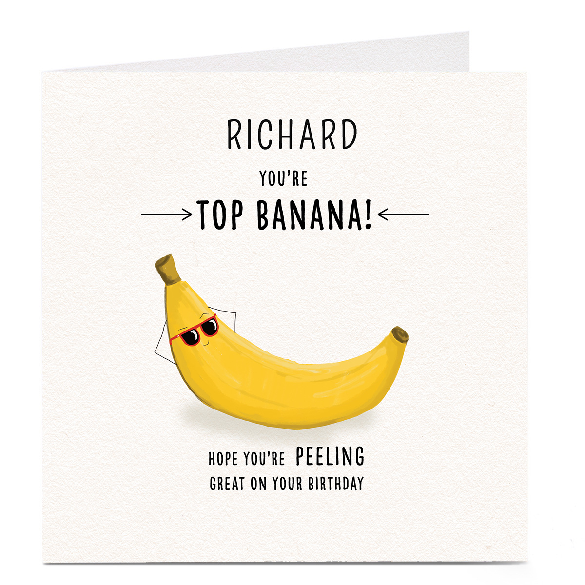 Personalised Birthday Card - You're Top Banana!