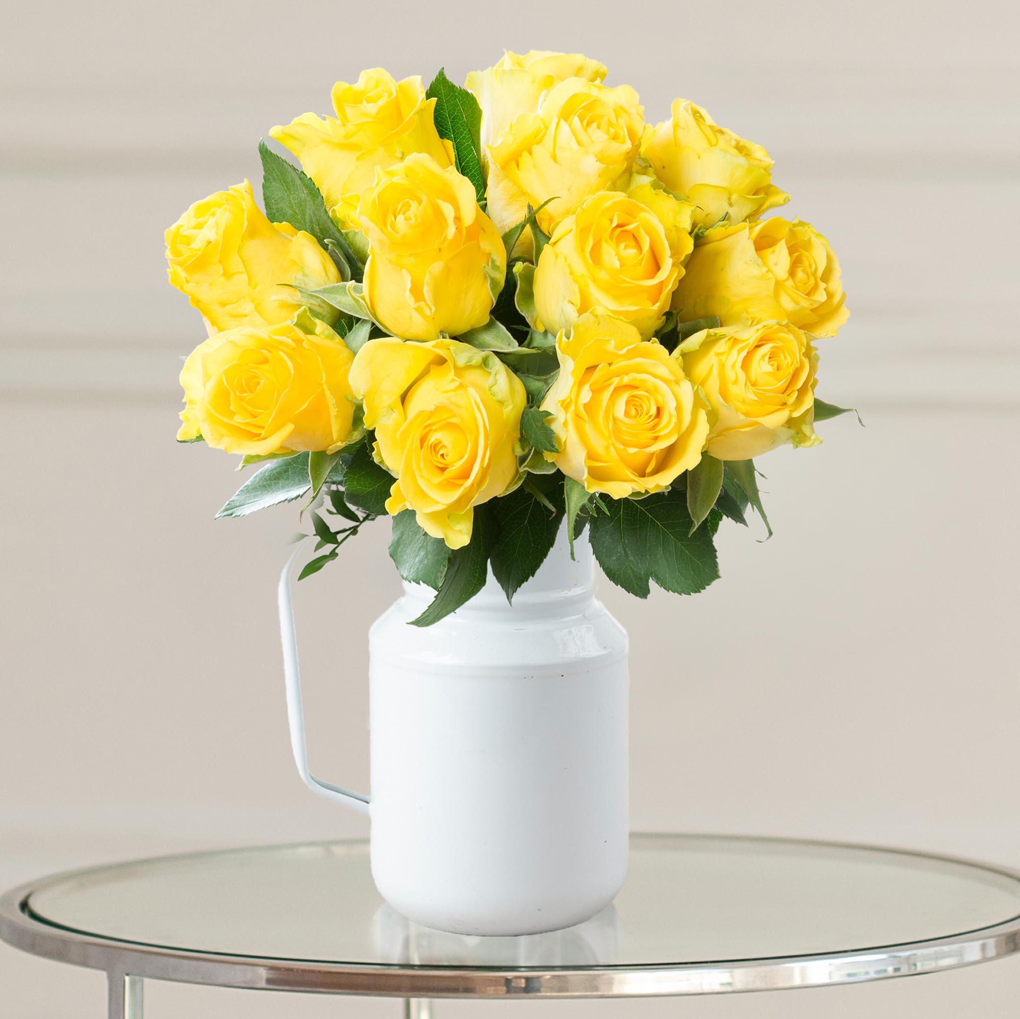 Simply 12 Yellow Roses Flower Bouquet