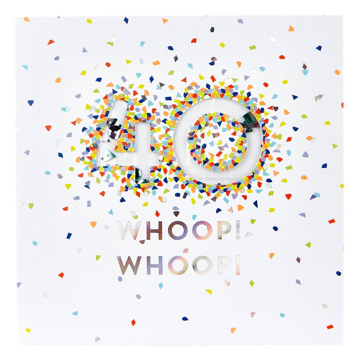 VIP Collection 40th Birthday Card - Neon Confetti