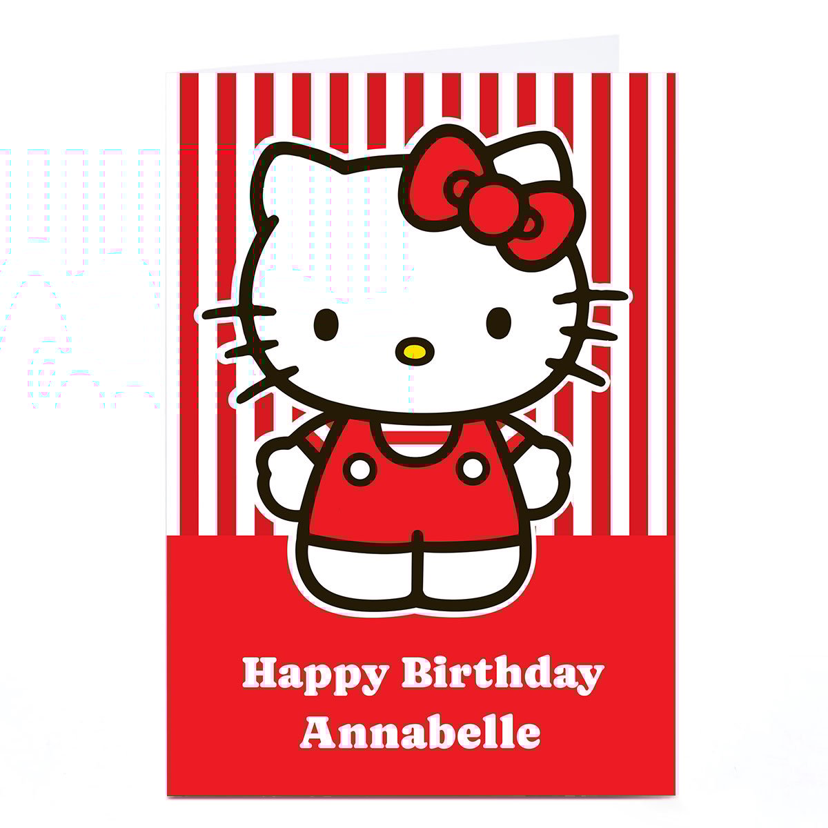 Personalised Birthday Card - Hello Kitty with Name