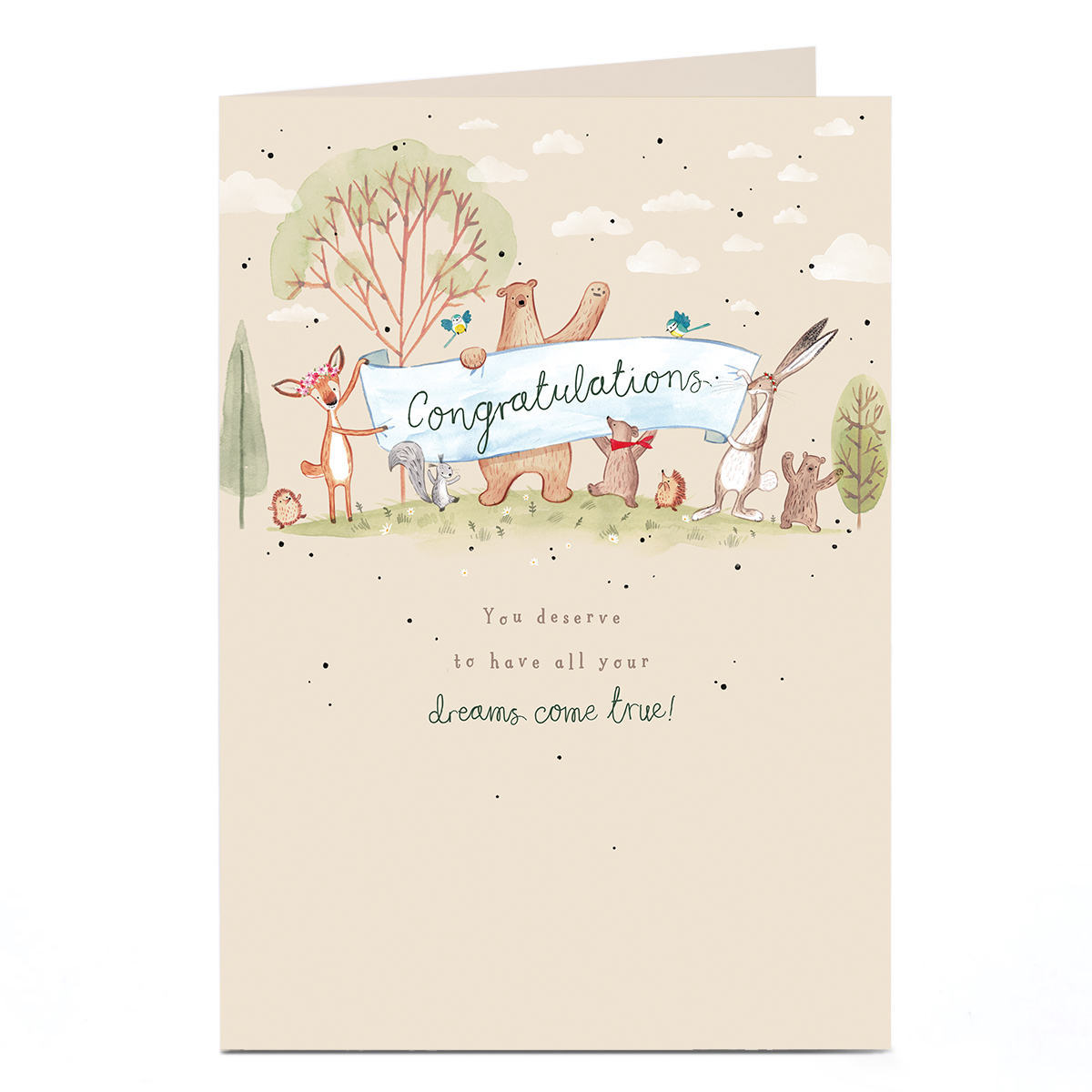 Congratulations Card - You Deserve All Your Dreams To Come True