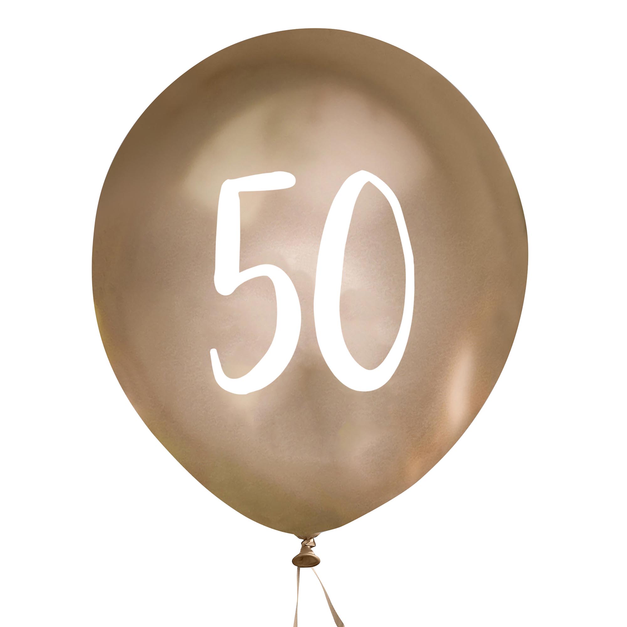 Metallic Gold Number Latex Balloons - Pack of 5 (Milestone Ages)