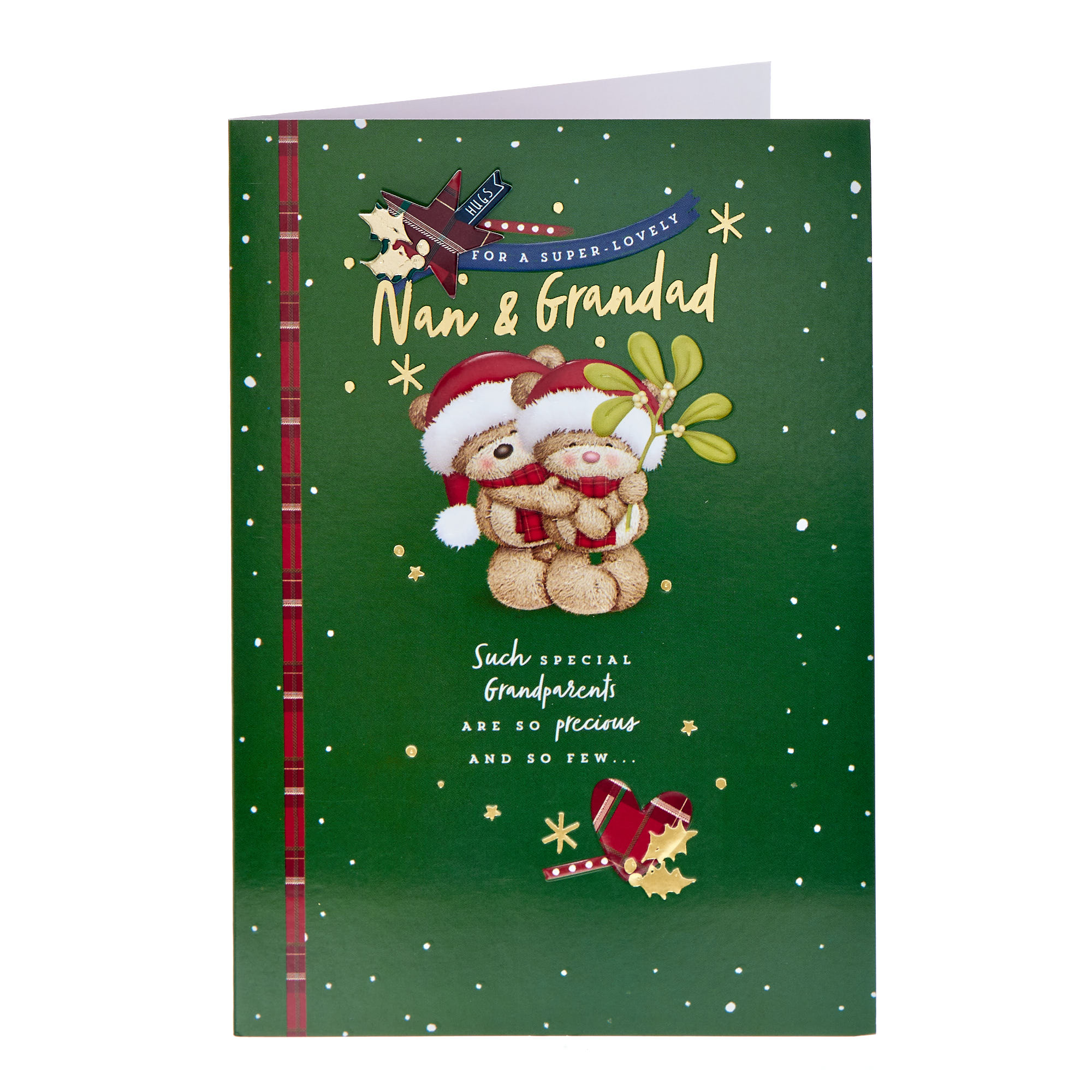 Nan & Grandad Hugs Bear Couple Christmas Card