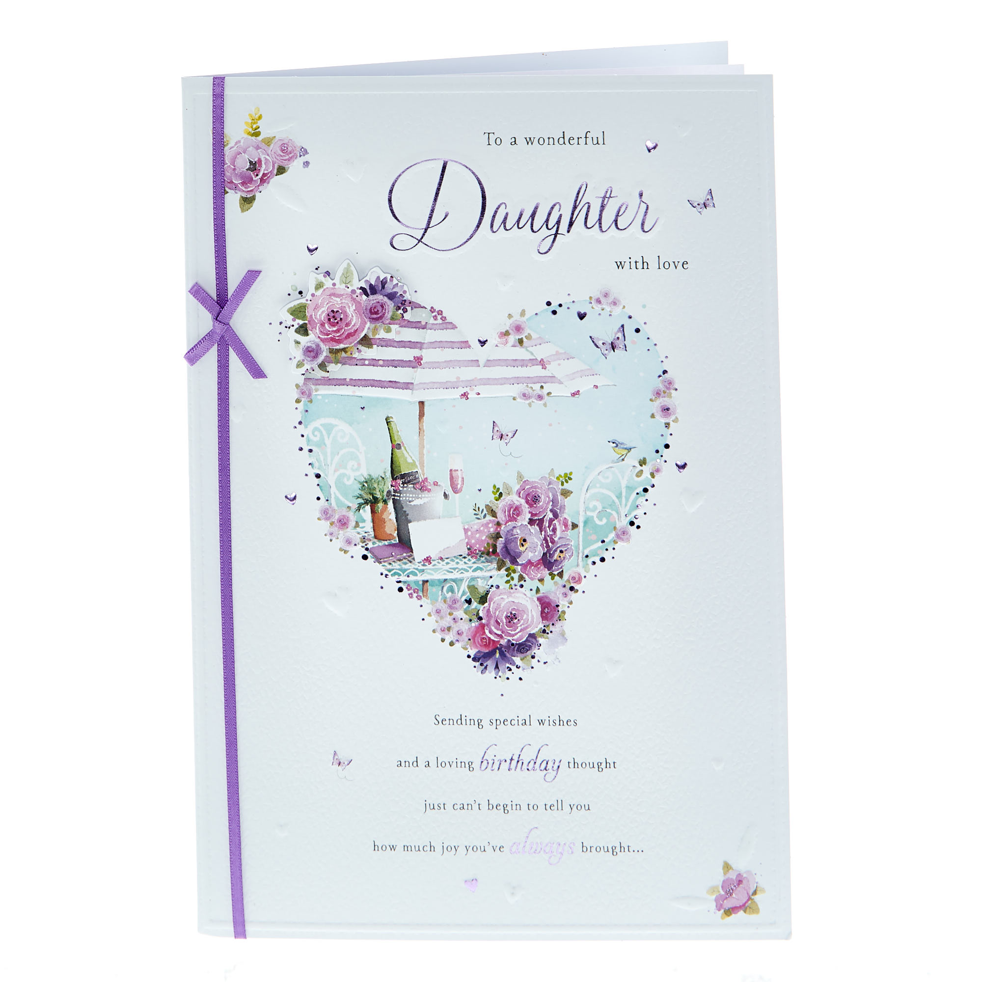 Birthday Card - To A Wonderful Daughter With Love