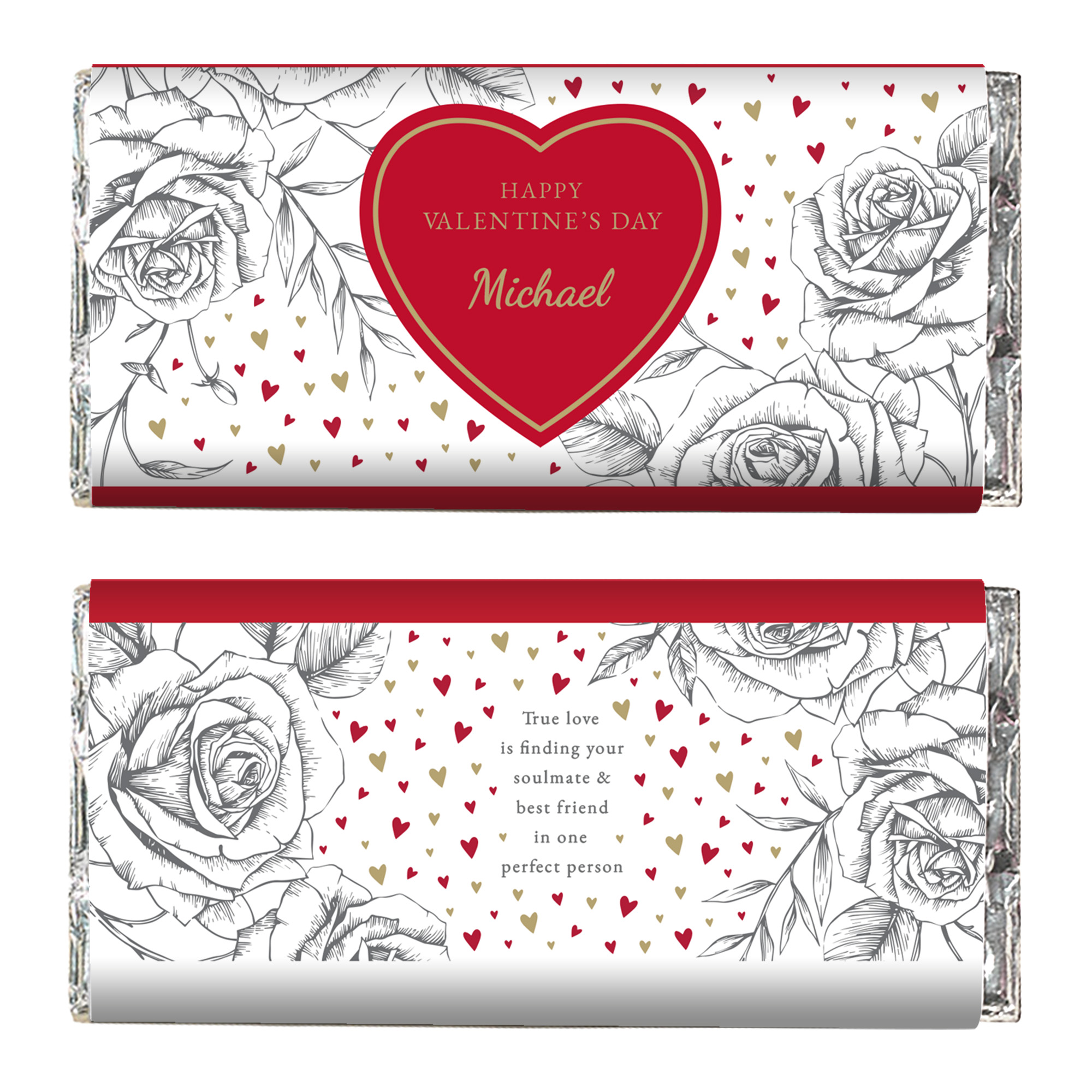 Rose Valentine's Day Chocolate Bar