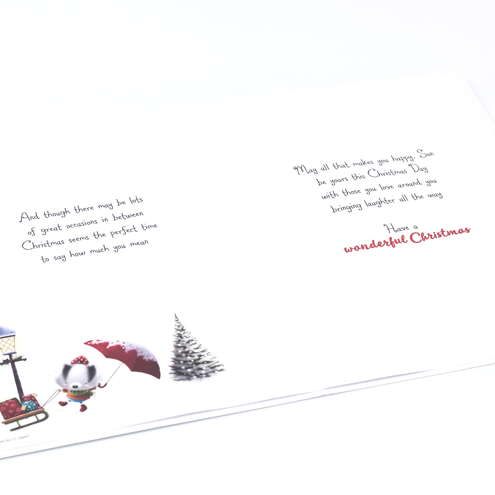Christmas Card - Special Son Cute Verse
