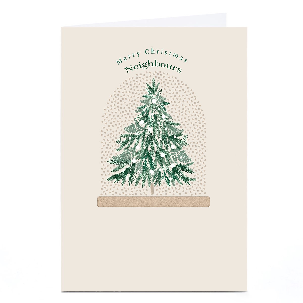 Personalised Christmas Card - Tree Snowglobe - Neighbours