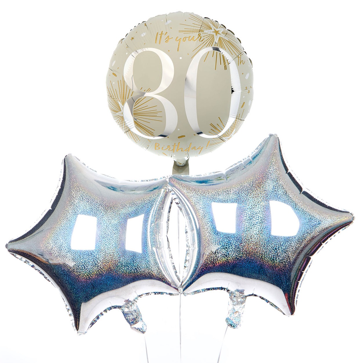 It's Your 80th Birthday Balloon Bouquet - DELIVERED INFLATED!