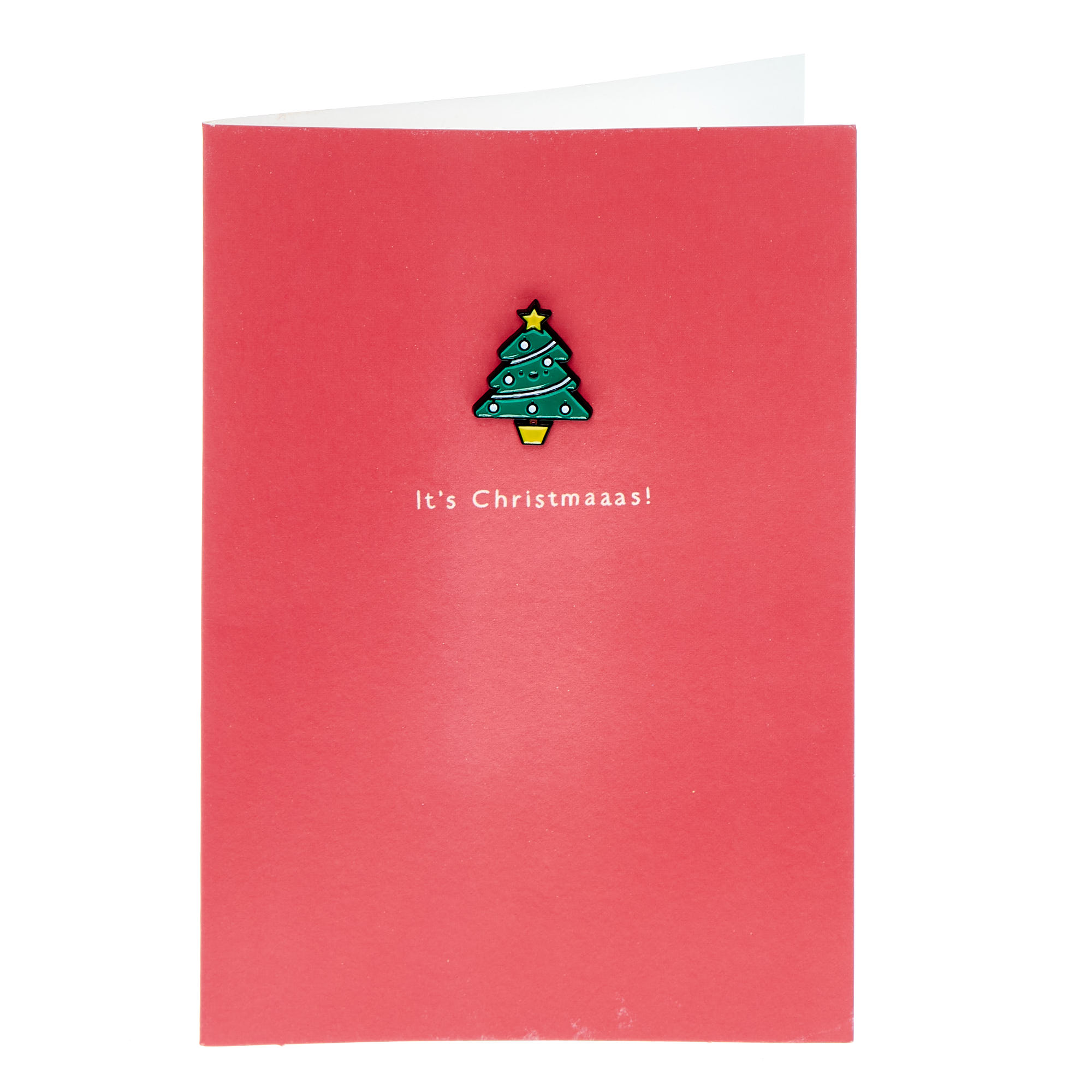 Christmas Tree Christmas Card With Badge
