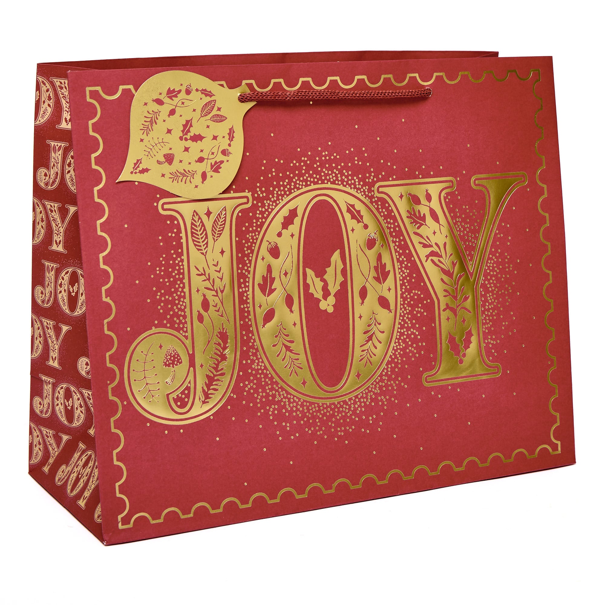 JOY Large Landscape Christmas Gift Bag