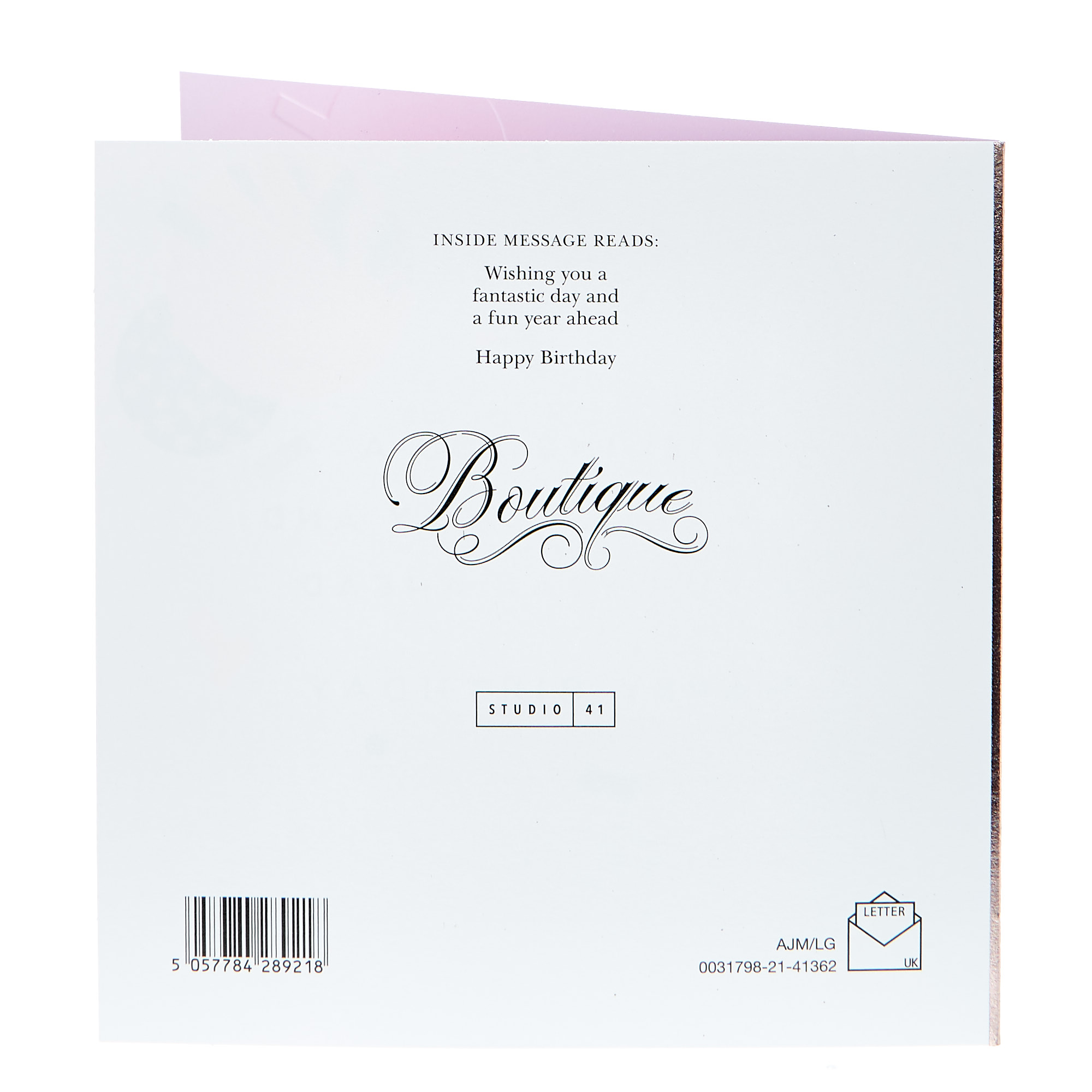 Boutique 18th Birthday Card - Gifts & Balloons