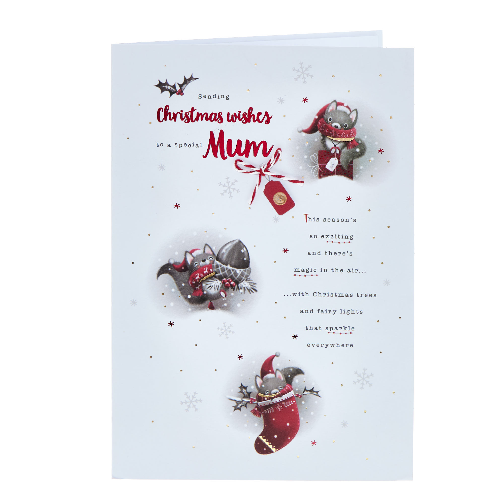 Mum Festive Squirrels Christmas Card