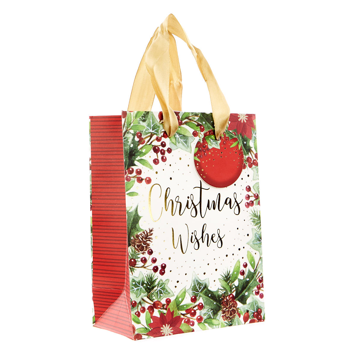 Small Christmas Wreath Gift Bags - Pack of 12