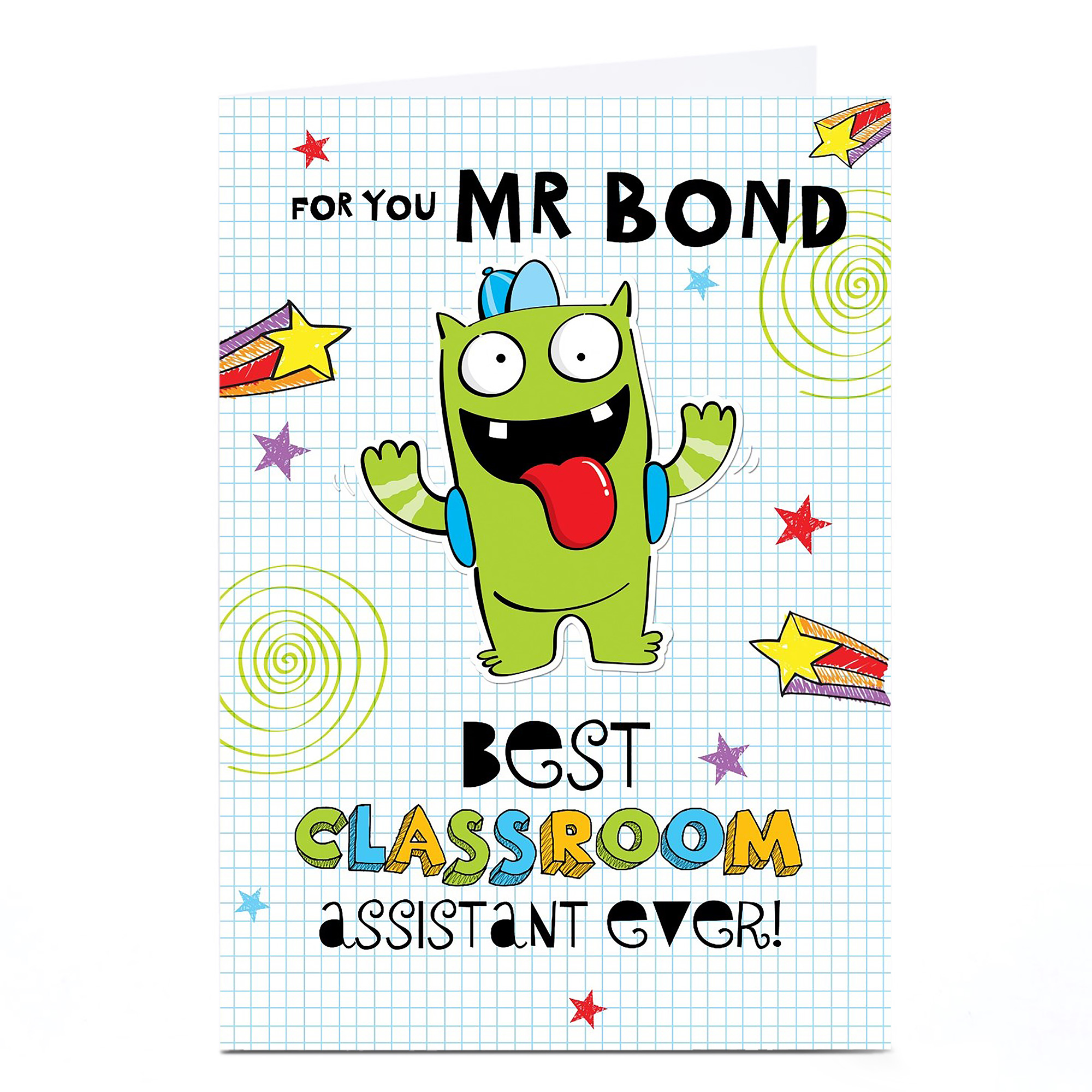 Personalised Teacher Card - Classroom Assistant