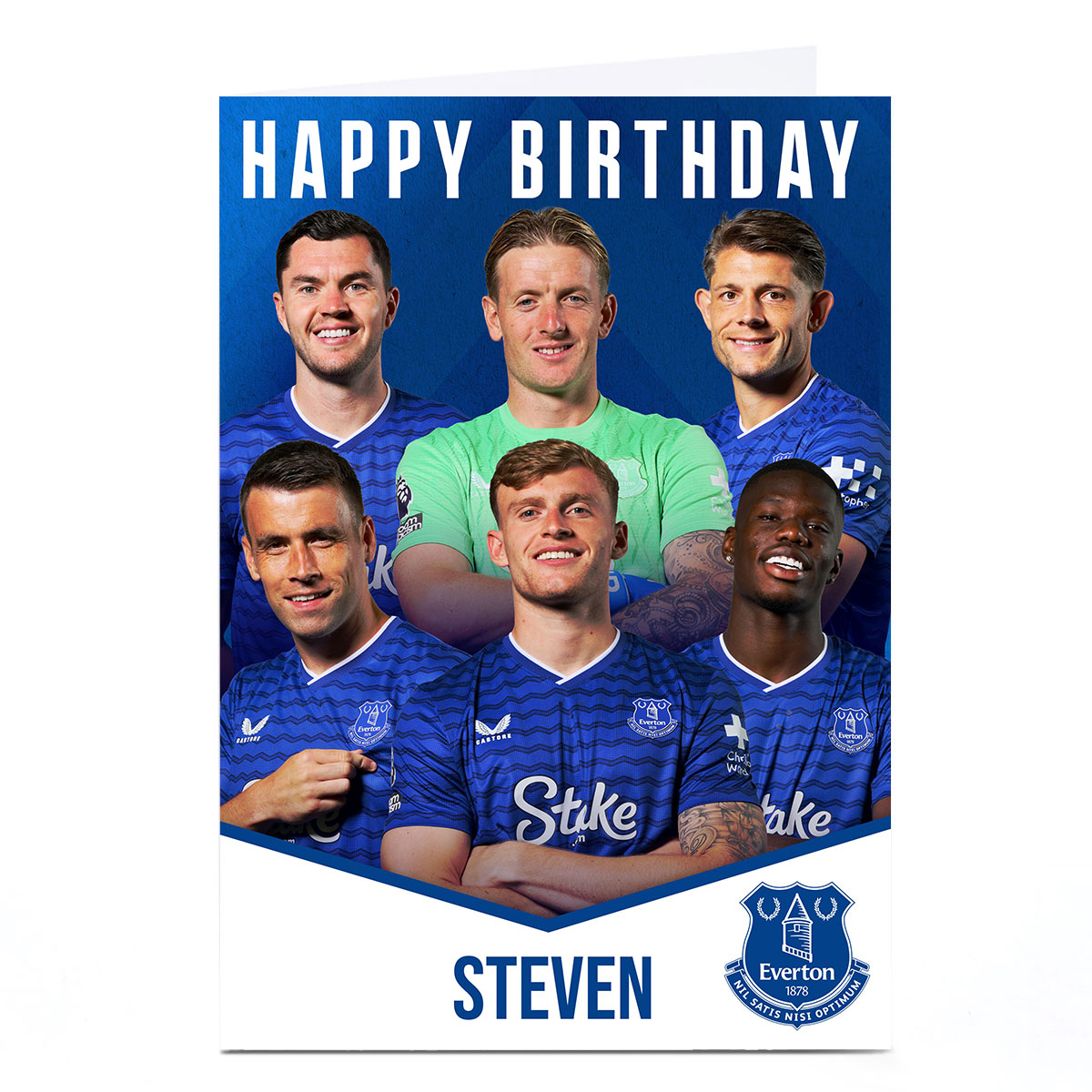 Personalised Football Birthday Card - Everton Happy Birthday