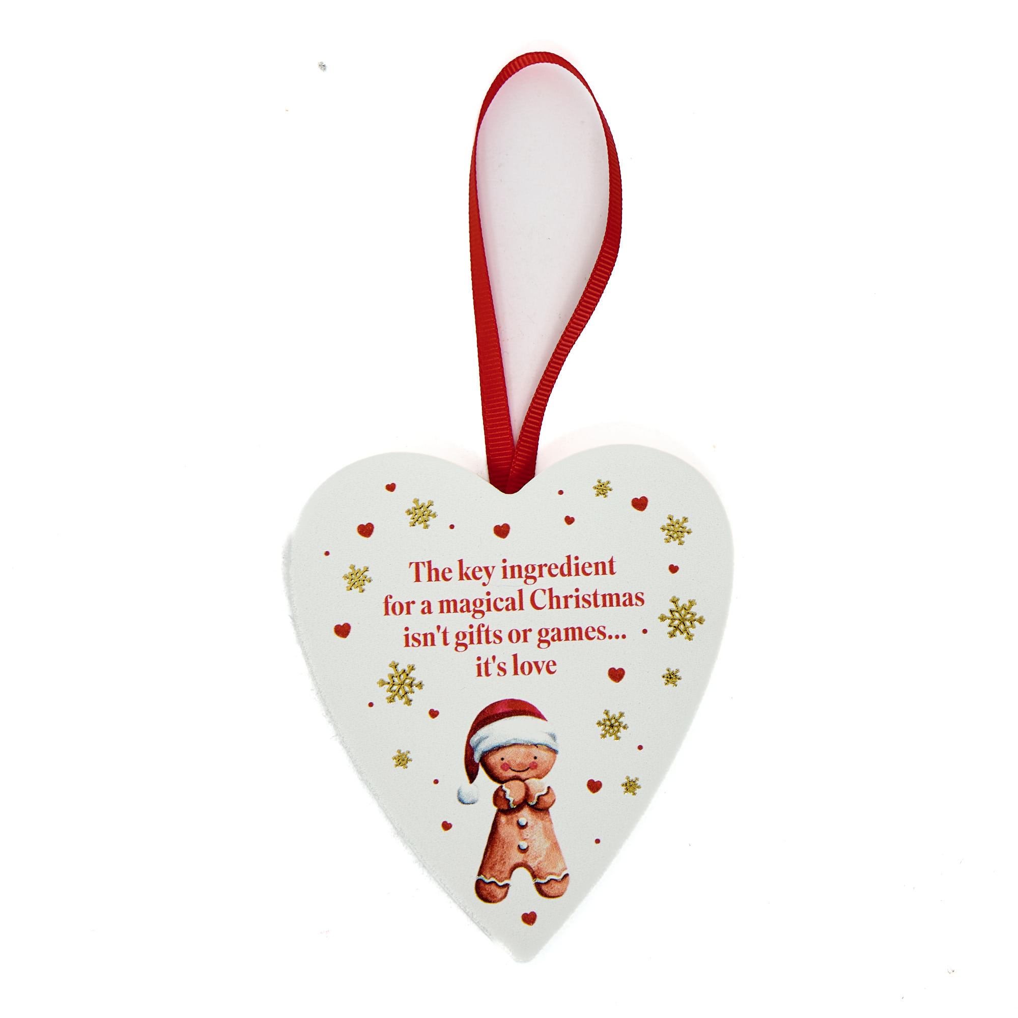 Gingerbread Christmas Decorative Heart Plaque