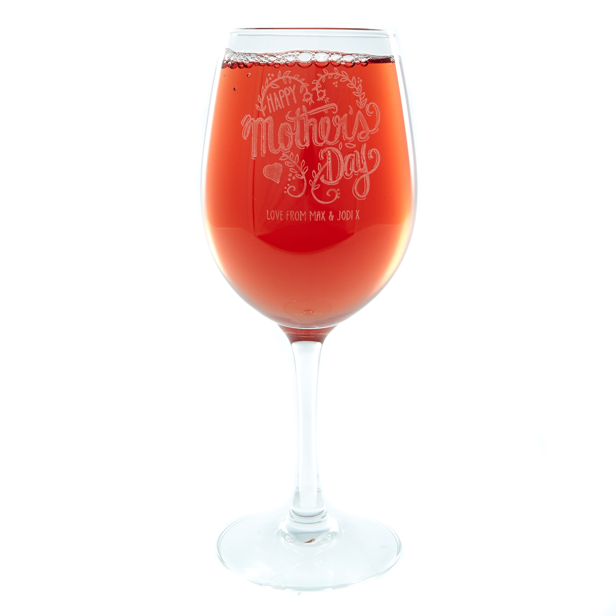 Personalised Happy Mother's Day Wine Glass