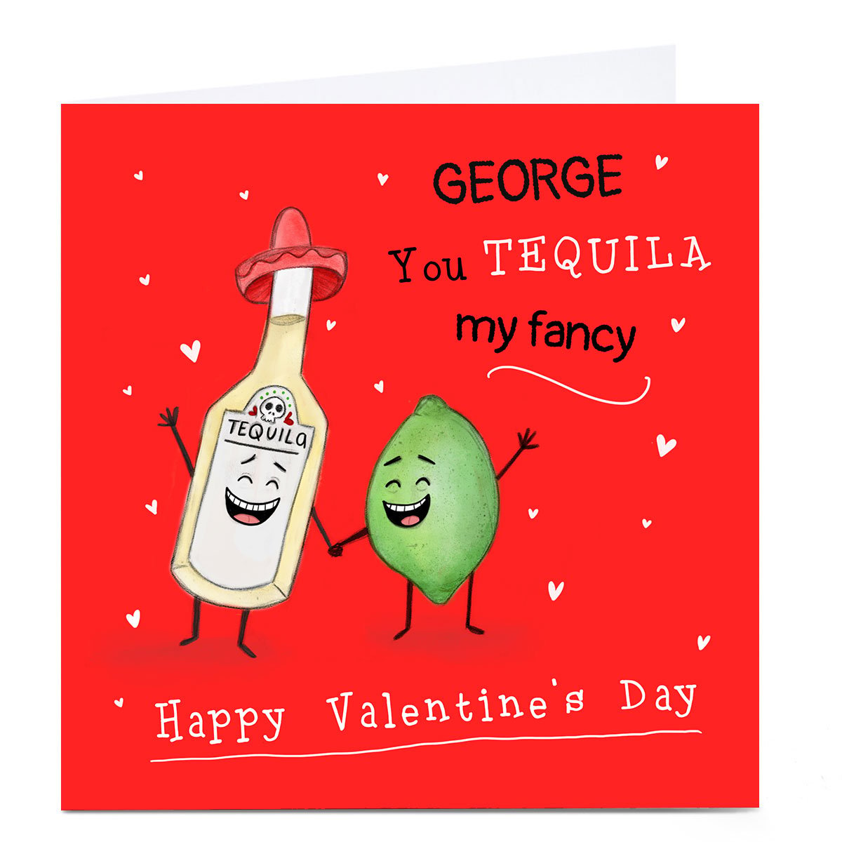 Personalised Valentine's Day Card - Tequila My Fancy