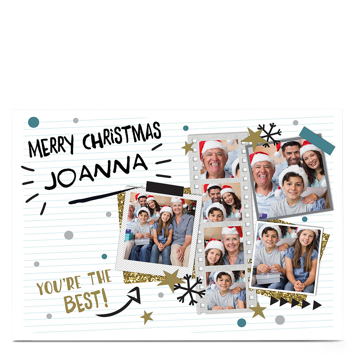 Multi Photo Christmas Card - You're The Best!