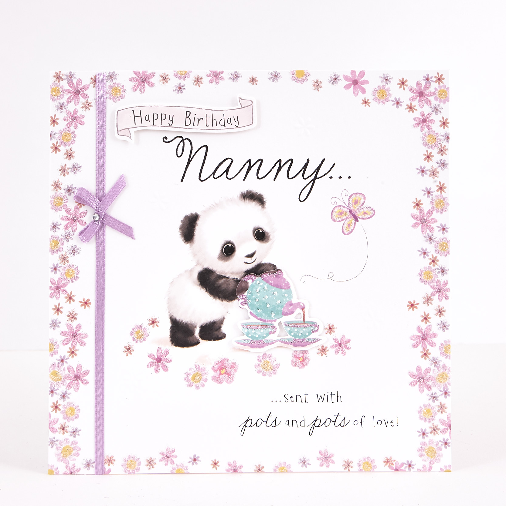 Boutique Collection Birthday Card - Nanny Panda