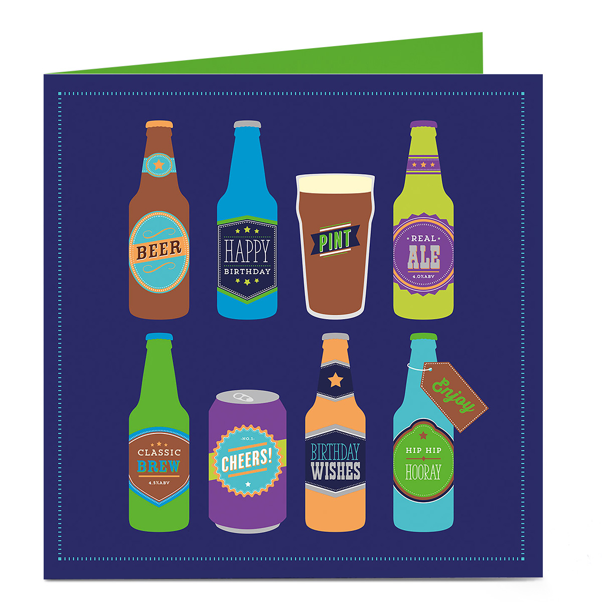 Personalised Bright Ideas Card - Beer Bottles