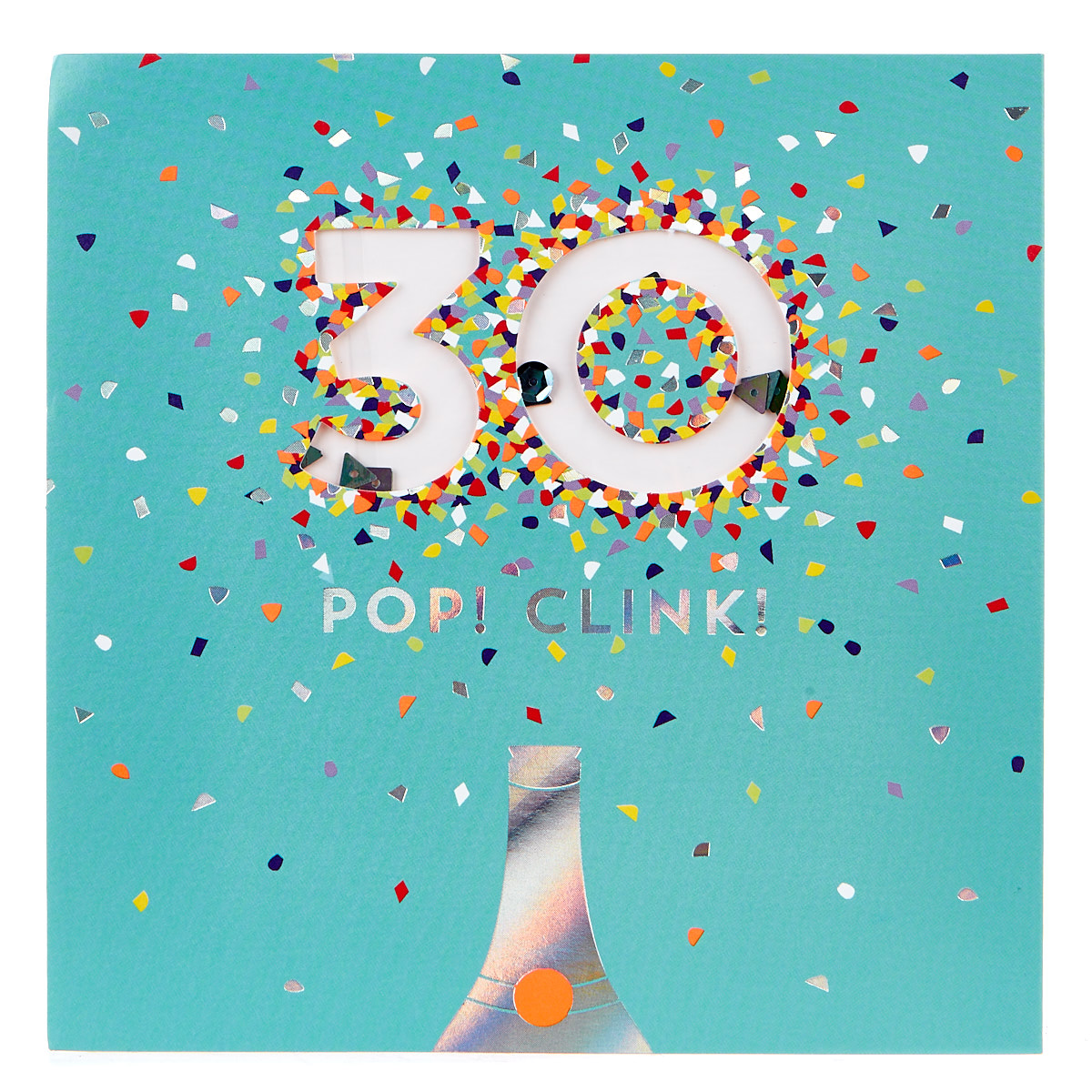 VIP Collection 30th Birthday Card - Neon Confetti