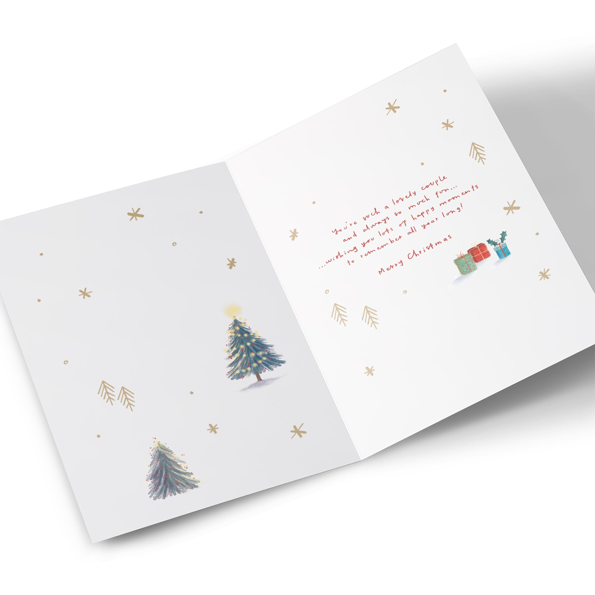 Christmas Card - Sledding Snowcouple, Grandson & Your Partner 