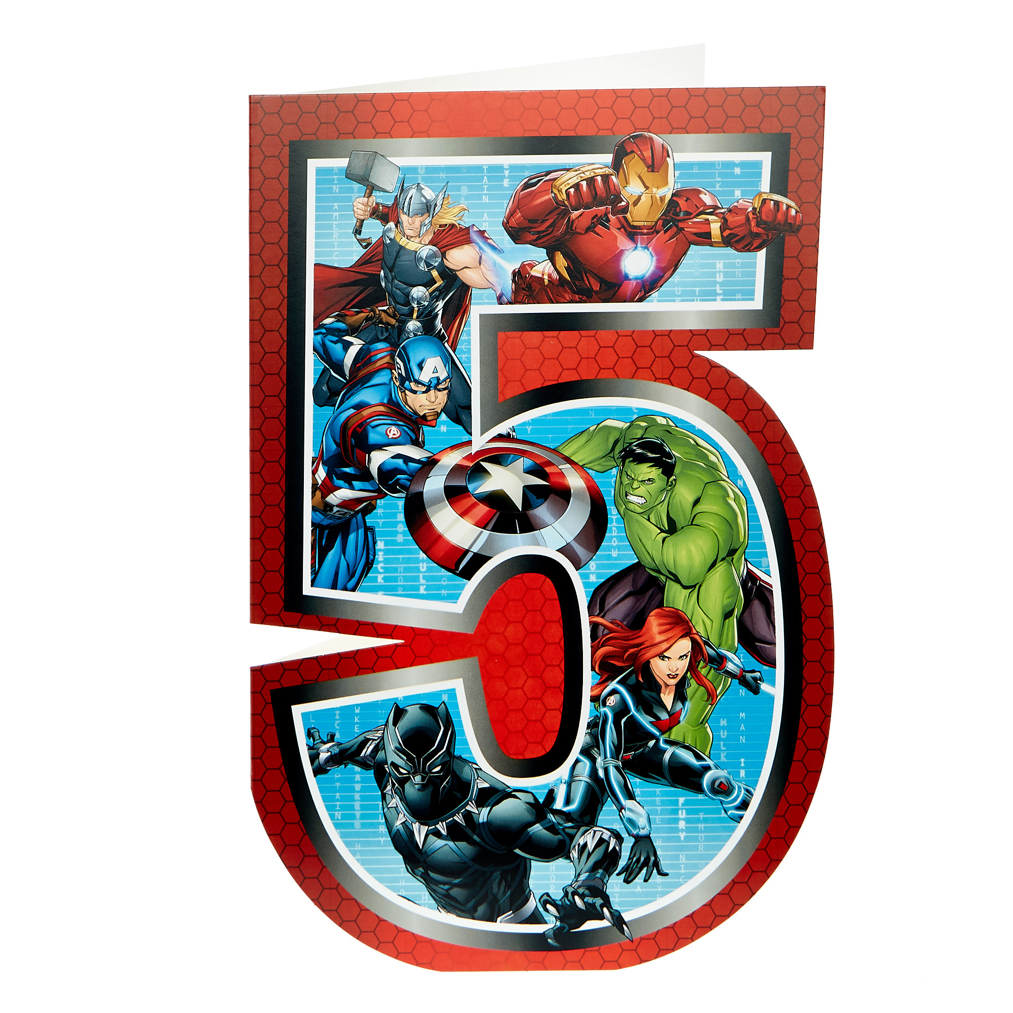 Marvel Avengers 5th Birthday Card