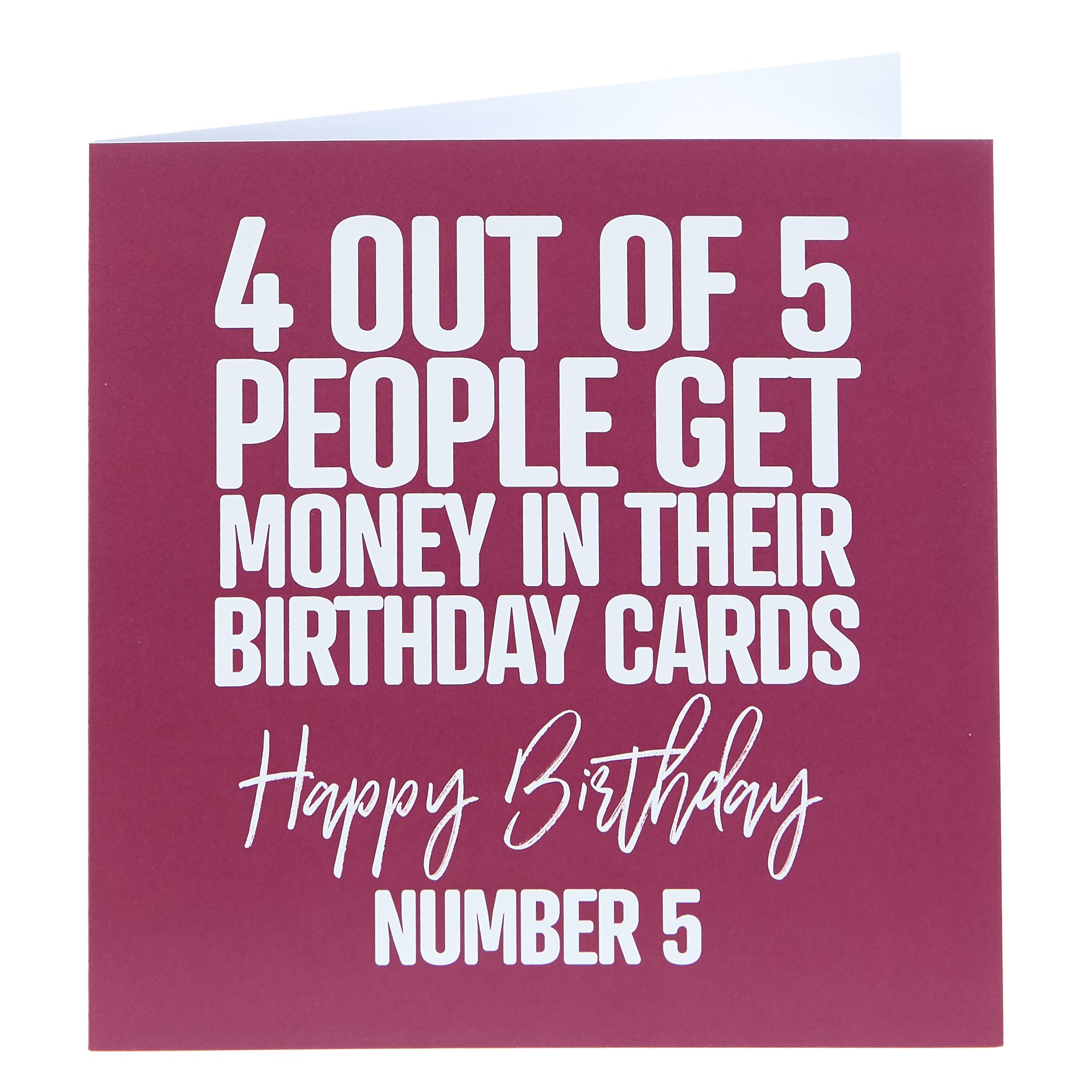 Punk Birthday Card - 4 Out Of 5 People