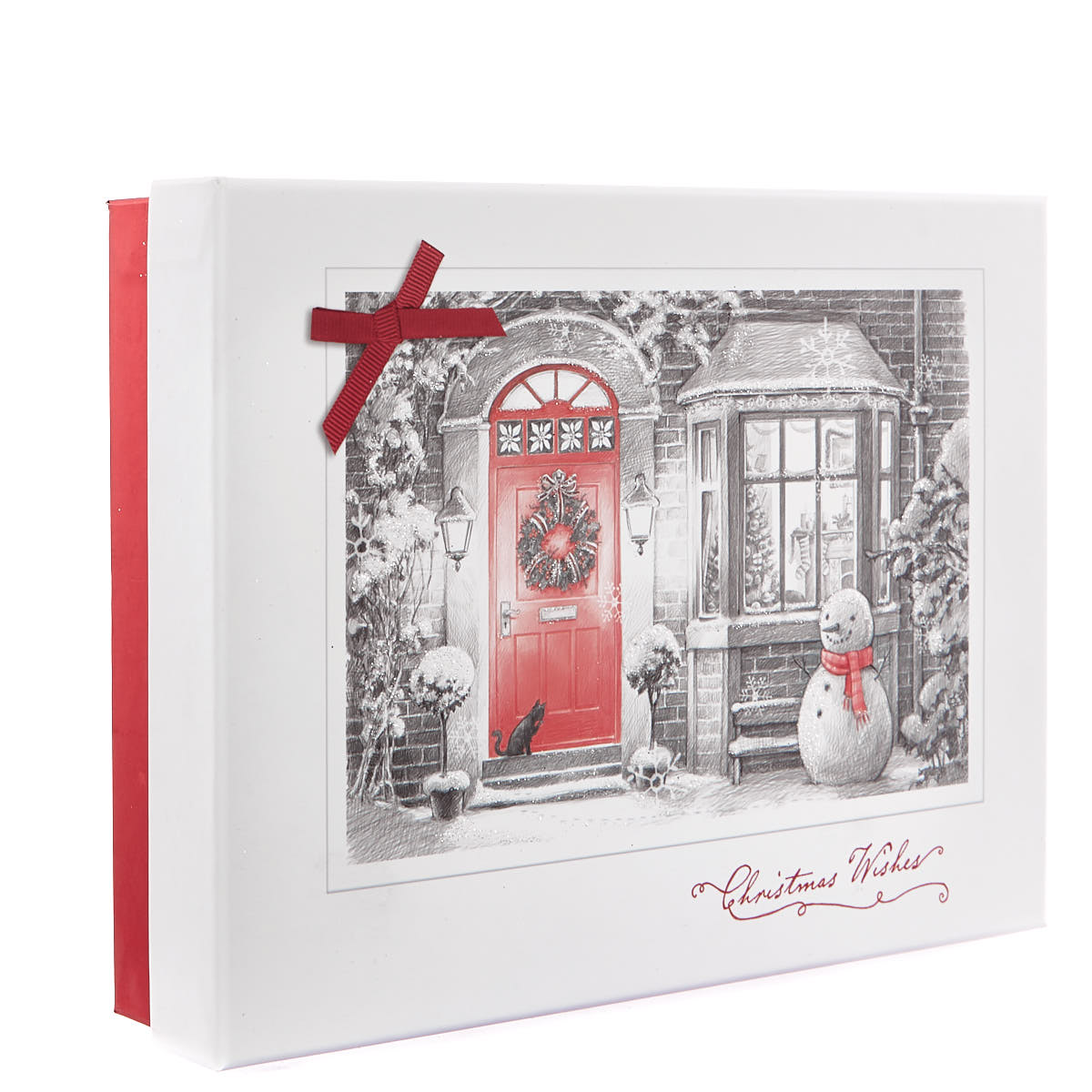 Deluxe Boxed Christmas Cards - Red Door Pack Of 12